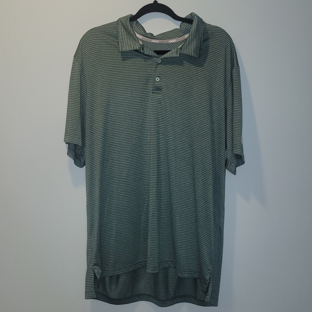 Adidas Men's Striped Polo Green Stripe Size 2XL